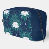 Das weiße Lotus Midnight Lotus-Muster Waschbeutel (Rechte Ecke)