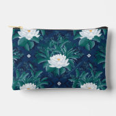 Das weiße Lotus Midnight Lotus-Muster Zubehörtasche (Vorderseite)