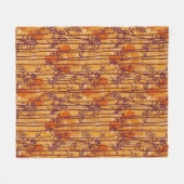 Das weiße Lotus Sunset Safari-Muster Fleecedecke (Vorderseite (Horizontal))