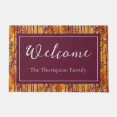 Das weiße Lotus Sunset Safari-Muster Fußmatte (Vorderseite)