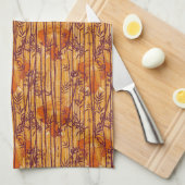 Das weiße Lotus Sunset Safari-Muster Geschirrtuch (Viertel Falte)