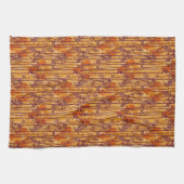 Das weiße Lotus Sunset Safari-Muster Geschirrtuch (Horizontal)