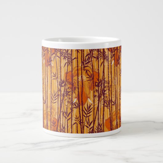 Das weiße Lotus Sunset Safari-Muster Jumbo-Tasse (Vorderseite)