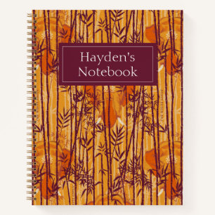 Das weiße Lotus Sunset Safari-Muster Notizblock