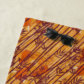 Das weiße Lotus Sunset Safari-Muster Strandtuch (Beispiel)