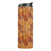 Das weiße Lotus Sunset Safari-Muster Thermosbecher (Nach links gedreht)