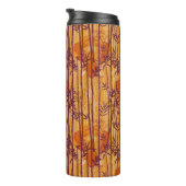 Das weiße Lotus Sunset Safari-Muster Thermosbecher (Nach rechts gedreht)