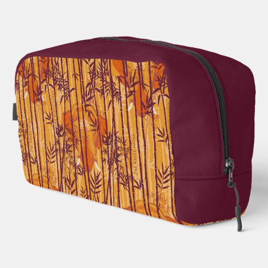 Das weiße Lotus Sunset Safari-Muster Waschbeutel (Rechte Ecke)