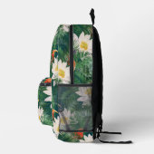 Das weiße Lotus tropische Vögel & Lotus Muster Bedruckter Rucksack (Rechts)