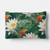 Das weiße Lotus tropische Vögel & Lotus Muster Zubehörtasche (Vorderseite)