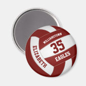 Das weiße Maroteam färbt Kinder Volleyball Magnet (Vorderseite/Rückseite)