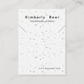 Das weiße, moderne Terrazzo-Logo Visitenkarte (Vorderseite)