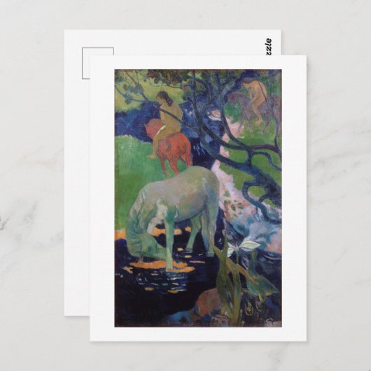 Das Weiße Pferd, Gauguin Postkarte (Vorne/Hinten)