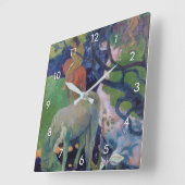 Das Weiße Pferd, Gauguin Quadratische Wanduhr (Winkel)
