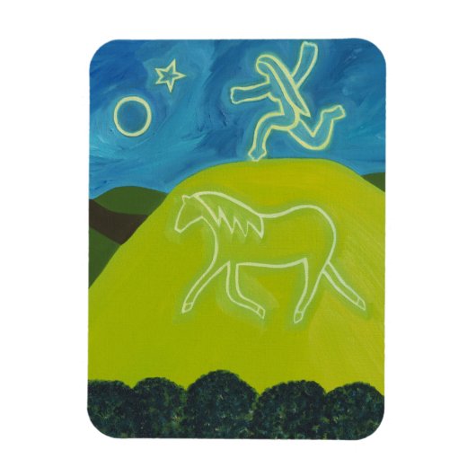 Das Weiße Pferd in Somerset 2011 Magnet (Vertikal)
