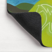 Das weiße Pferd in Somerset 2011 Mousepad (Ecke)