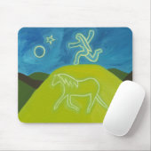 Das weiße Pferd in Somerset 2011 Mousepad (Mit Mouse)