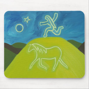 Das weiße Pferd in Somerset 2011 Mousepad