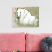 Das weiße Pferd - überzogene Leinwand (Insitu (Wohnzimmer))