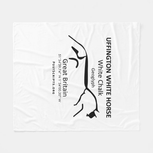 Das weiße Pferd von Uffington Fleecedecke (Vorderseite (Horizontal))