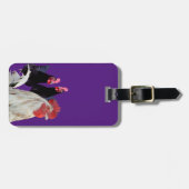 "Das weiße Raster und seine schwarzen Hühner" Gepäckanhänger (Vorderseite horizontal)