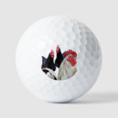 "Das weiße Raster und seine schwarzen Hühner" Golfball (Vorderseite)