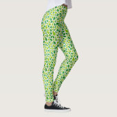 Das weiße und grüne Weihnachtsbaummuster Leggings (Rechts)