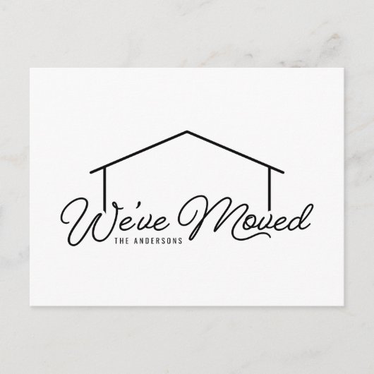 Das Weiße und Schwarze Haus, das wir bewegt haben Postkarte (Vorderseite)