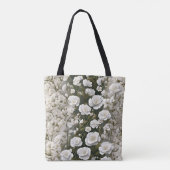 Das weiße weiche Blumenmuster-Design Tasche (Rückseite)