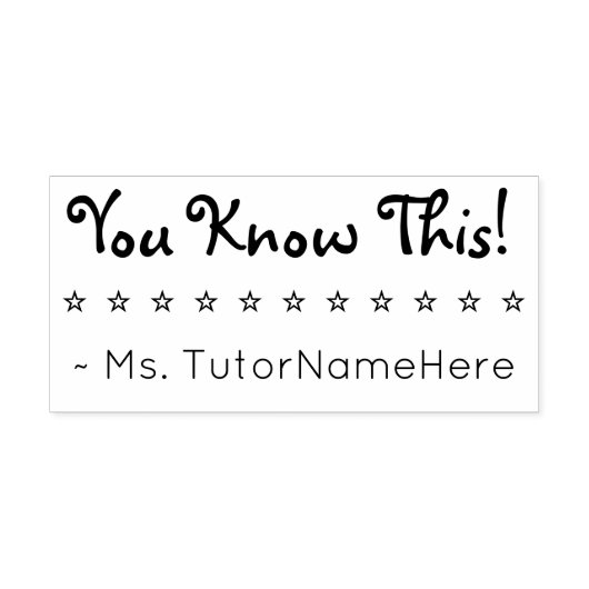 "Das weißt du!" Lehrerin Rubber Briefmarke Gummistempel (Prägung)