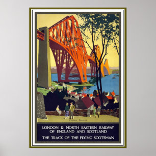 Das weiter Brücken-Vintage Reise-Plakat Poster