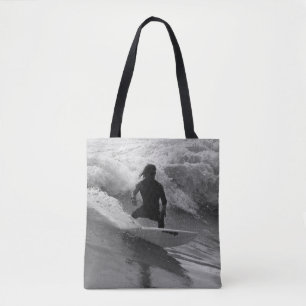 Das Wellenreiten im Graustufen Tasche