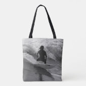 Das Wellenreiten im Graustufen Tasche (Rückseite)
