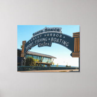 Das weltberühmte Santa Monica Pier-Schild Leinwanddruck