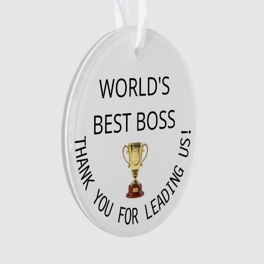Das weltbeste Boss-Geschenk Ornament (Vorderseite)