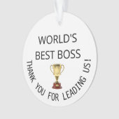 Das weltbeste Boss-Geschenk Ornament (Vorderseite)