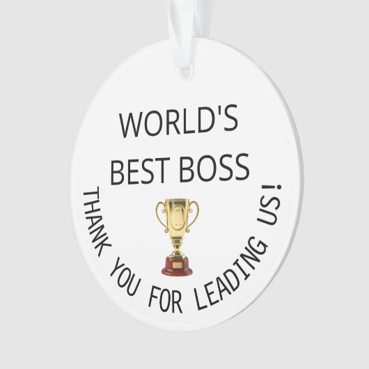 Das weltbeste Boss-Geschenk Ornament (Vorderseite)