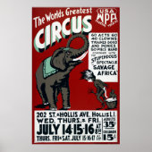 Das Weltbeste Circus Vintage Poster (Vorne)