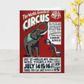 Das Weltbeste Circus Vintage Poster Karte (Gelbe Blume)