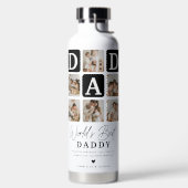 Das weltbeste Daddy Modern Multi Foto Grid Trinkflasche (links)