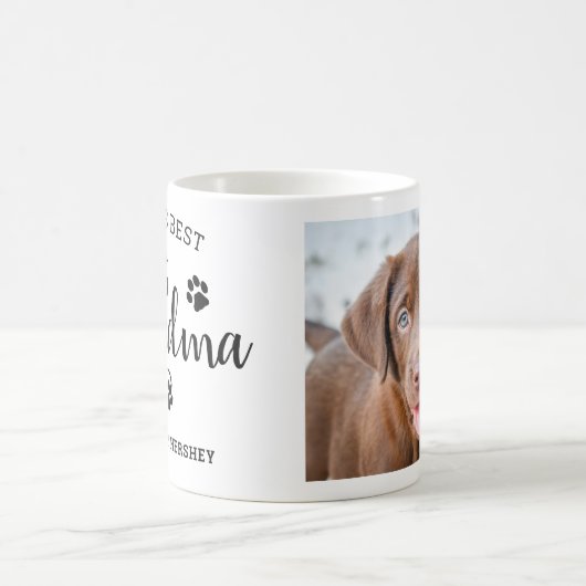 Das weltbeste Dog Oma Personalisiert Pet Foto Kaffeetasse (Mittel)