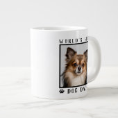 Das weltbeste Dog Vater Paw Prints Pet Foto Jumbo-Tasse (Vorderseite Rechts)