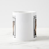 Das weltbeste Dog Vater Paw Prints Pet Foto Jumbo-Tasse (Vorderseite)