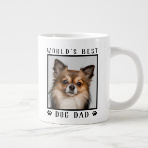 Das weltbeste Dog Vater Paw Prints Pet Foto Jumbo-Tasse