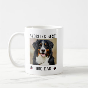 Das weltbeste Dog Vater Paw Prints Pet Foto Kaffeetasse