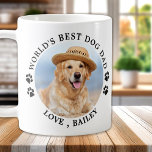 Das weltbeste Dog Vater Paw Prints Pet Foto Kaffeetasse<br><div class="desc">Der beste Vater der Welt ... Überraschen Sie Ihren Lieblings-Hund Vater diesen Vatertag mit dieser super niedlichen Haustier Foto-Tasse. Passen Sie die Tasse des Hundes mit den Lieblings-Fotos Ihres Hundes an, und nennen Sie es. Doppelseitig - Sie können verschiedene Fotos auf jeder Seite oder auf der gleichen Seite, bis zu...</div>
