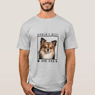 Das weltbeste Dog Vater Paw Prints Pet Foto T-Shirt
