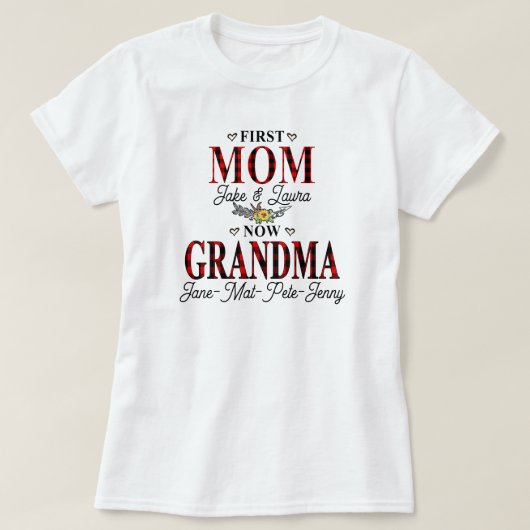 Das weltbeste Granny-Personalisiert-Oma-Mimi-Webb T-Shirt (Design vorne)