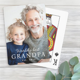 Das weltbeste Großvater-Foto im letzten Jahr Spielkarten