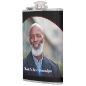 Das weltbeste Großvater-Vater-Foto personalisieren Flachmann (Links)